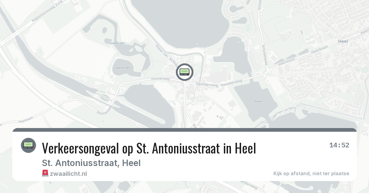 Verkeersongeval op St. Antoniusstraat in Heel — 5 aug 2026