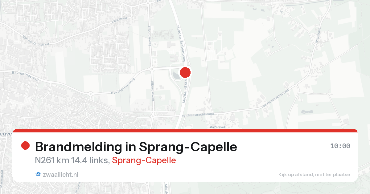 Brandmelding in Sprang-Capelle — 16 aug 2026