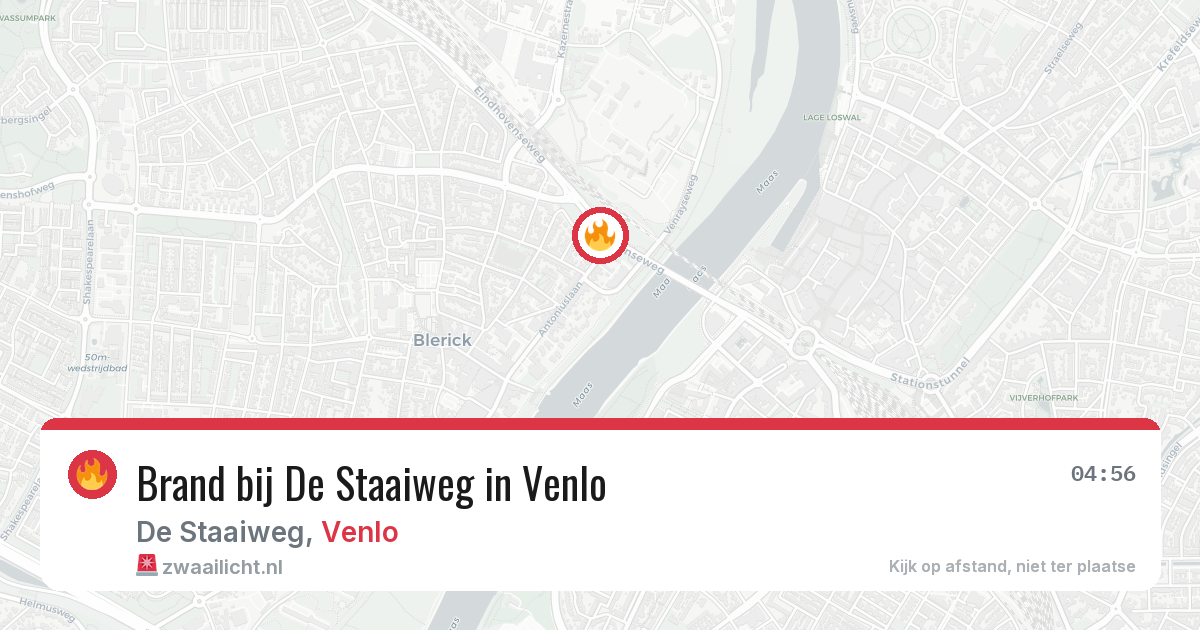 Brand bij De Staaiweg in Venlo — 19 jun 2026