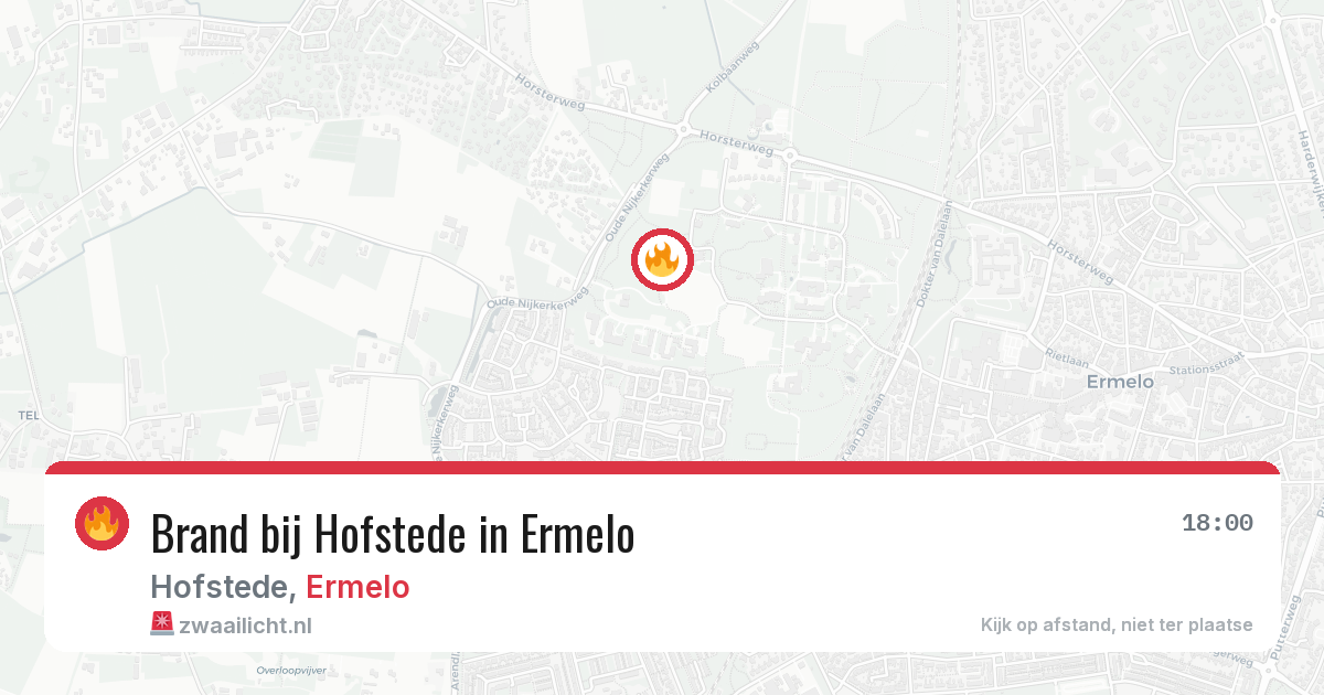 Brand bij Hofstede in Ermelo — 7 mei 2026