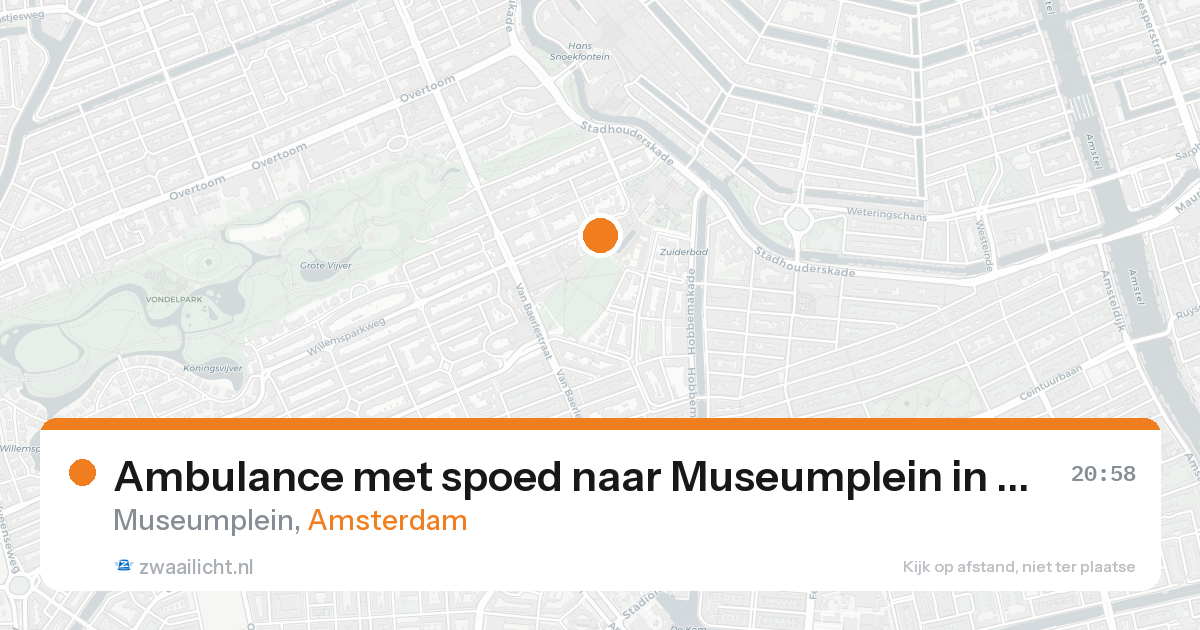Ambulance met spoed naar Museumplein in Amsterdam — 18 aug 2026