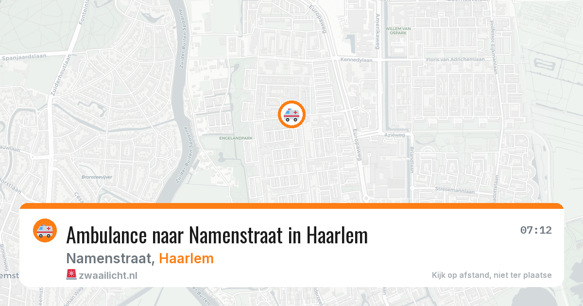 Ambulance naar Namenstraat in Haarlem — 26 jun 2026