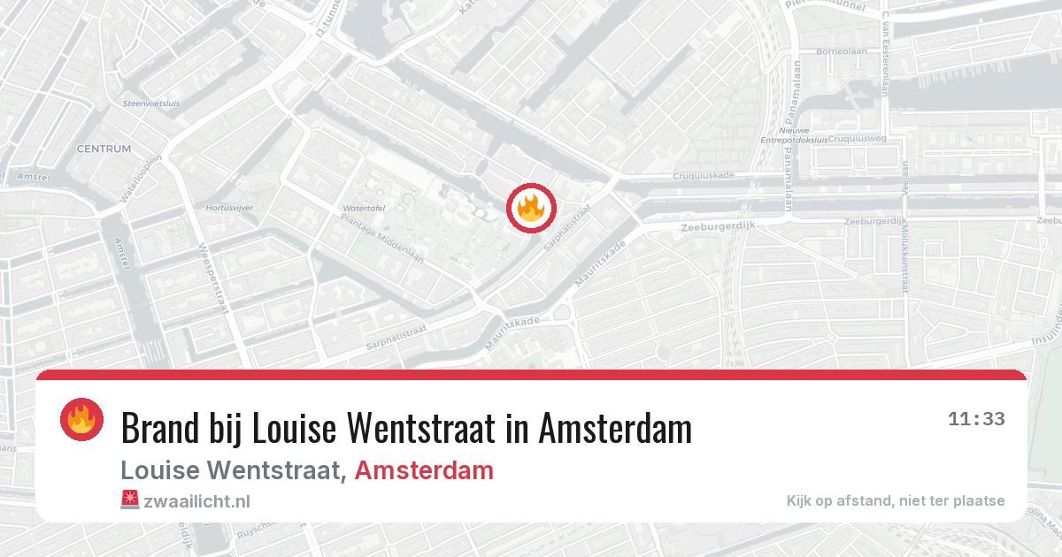 Brand bij Louise Wentstraat in Amsterdam — 22 jun 2026
