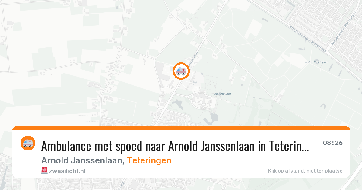 Ambulance met spoed naar Arnold Janssenlaan in Teteringen — 18 mei 2026