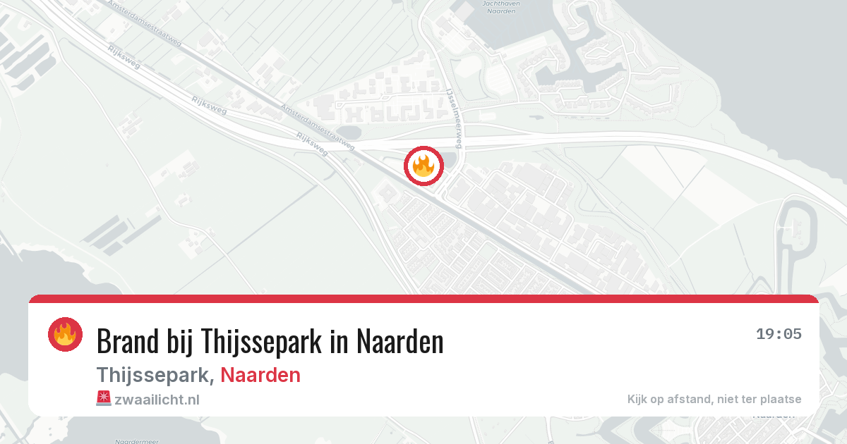 Brand bij Thijssepark in Naarden — 11 aug 2026