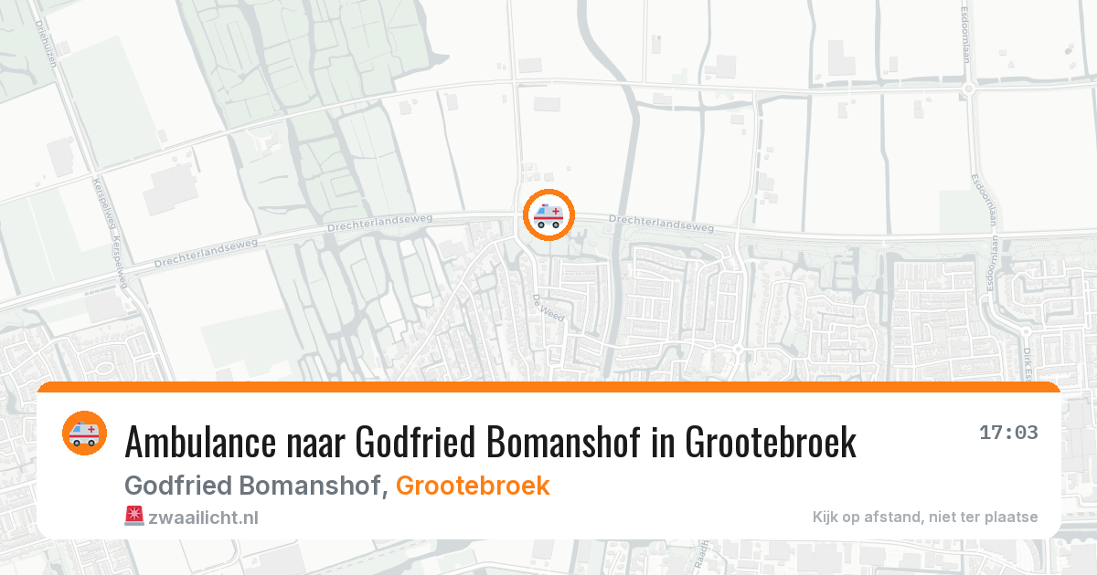 Ambulance naar Godfried Bomanshof in Grootebroek — 26 jun 2026