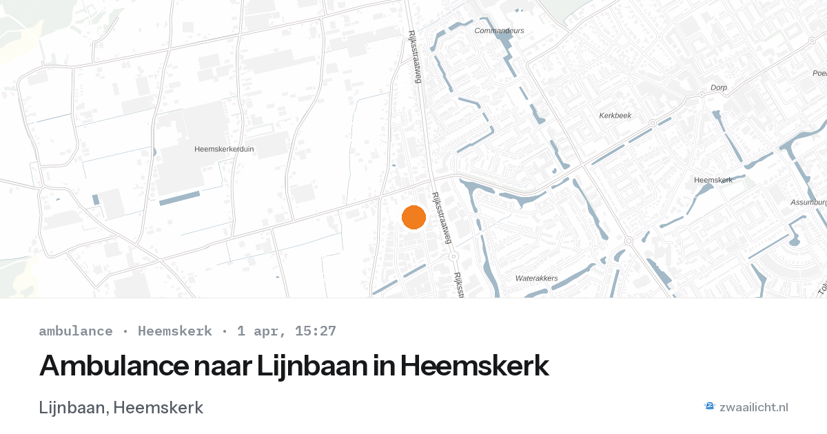 Ambulance naar Lijnbaan in Heemskerk — 1 apr 2026