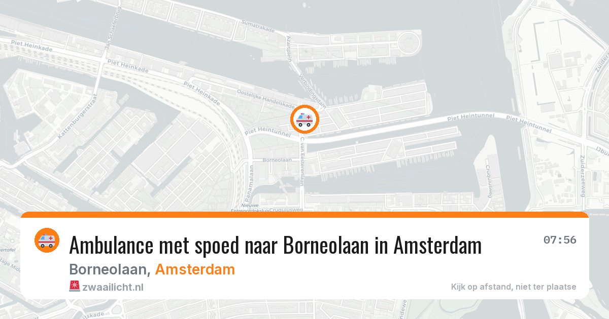 Ambulance met spoed naar Borneolaan in Amsterdam — 9 jul 2026
