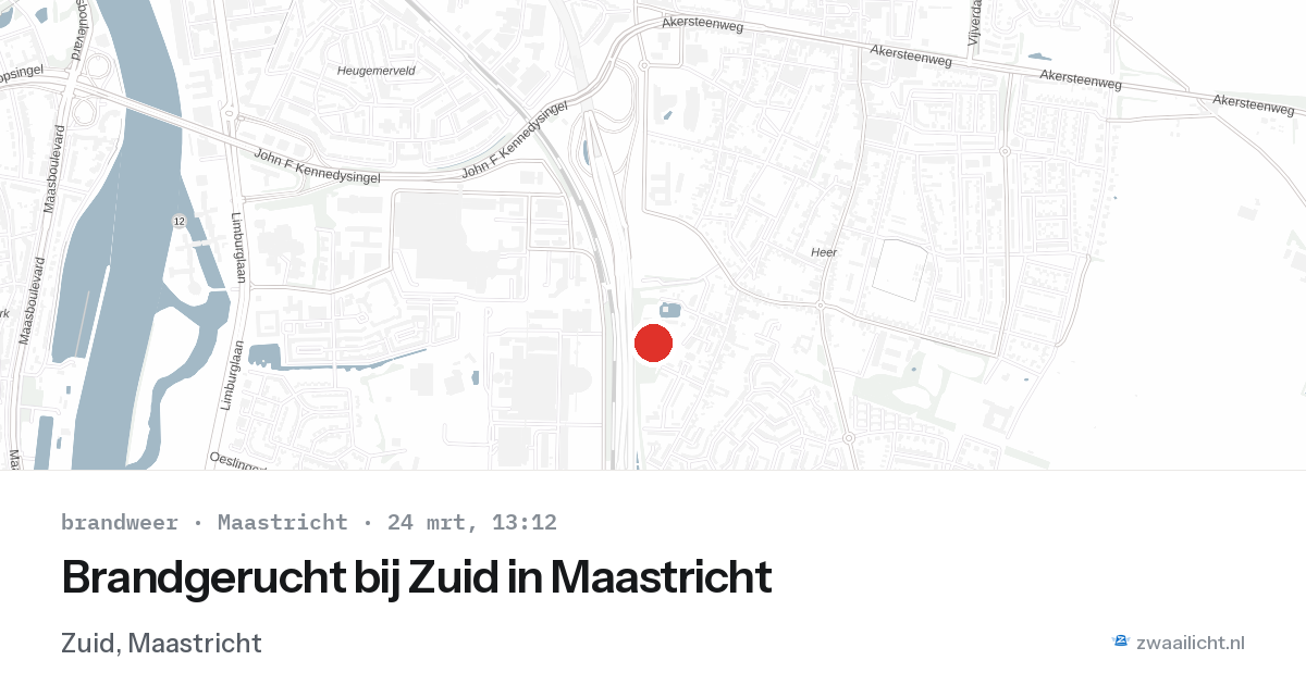 Brandgerucht bij Zuid in Maastricht — 24 mrt 2026