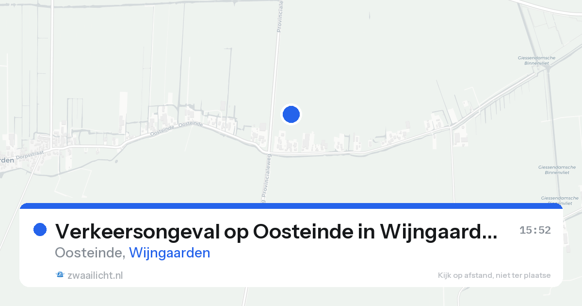 Verkeersongeval op Oosteinde in Wijngaarden — 15 aug 2026