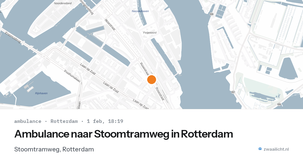 Ambulance naar Stoomtramweg in Rotterdam — 1 feb 2026