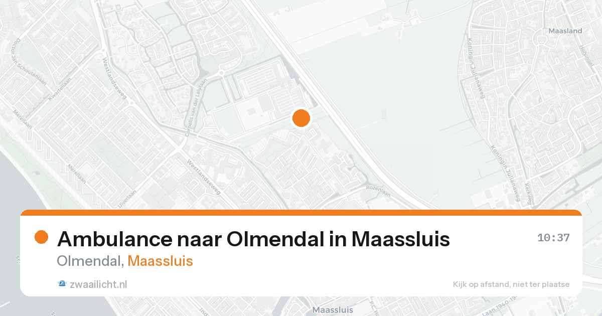 Ambulance naar Olmendal in Maassluis — 20 aug 2026