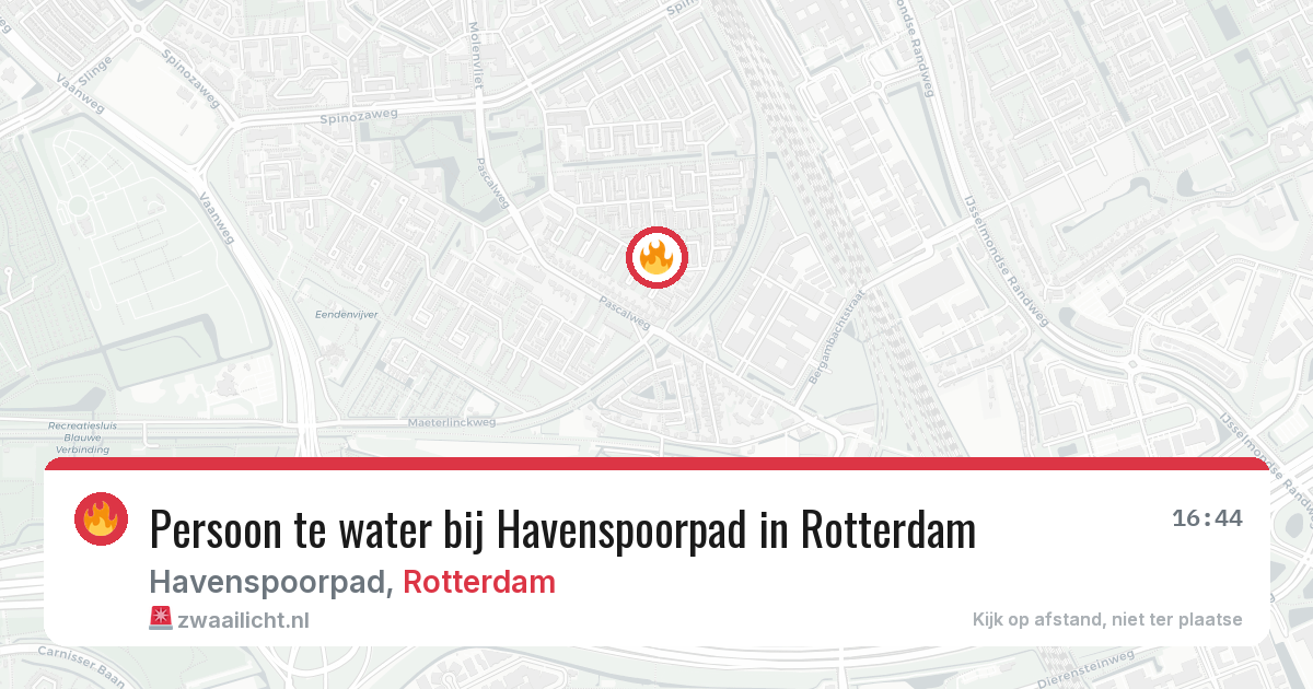 Persoon te water bij Havenspoorpad in Rotterdam — 5 jun 2026