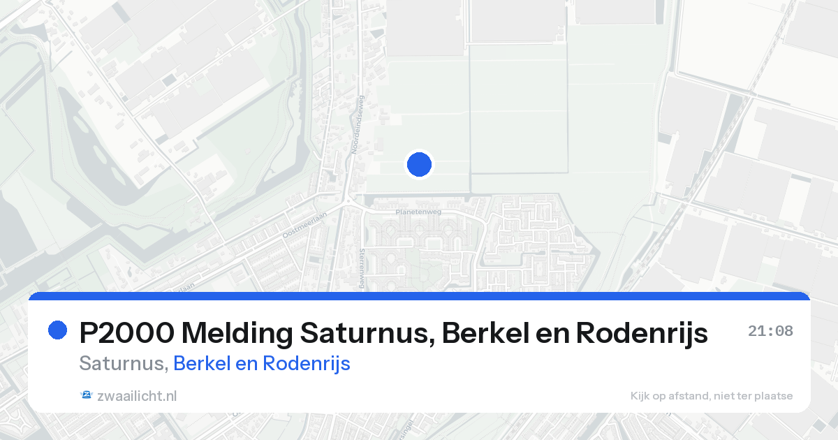 P2000 Melding Saturnus, Berkel en Rodenrijs — 24 aug 2026