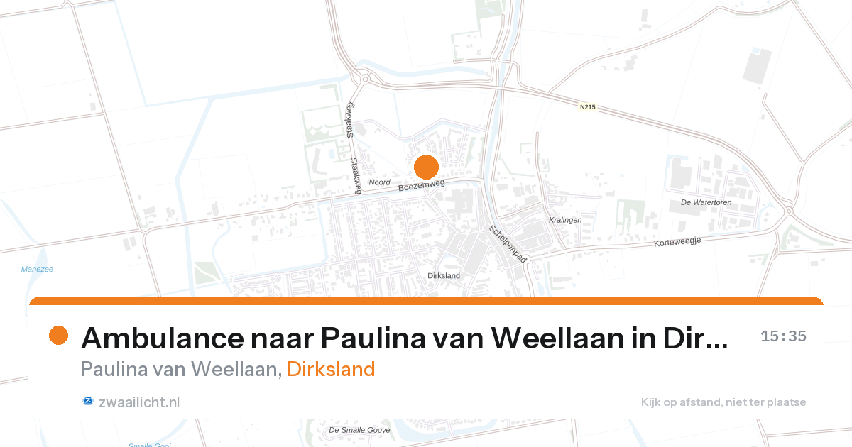 Ambulance naar Paulina van Weellaan in Dirksland — 17 mrt 2026