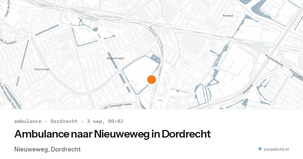 Ambulance naar Nieuweweg in Dordrecht — 2 sep 2026