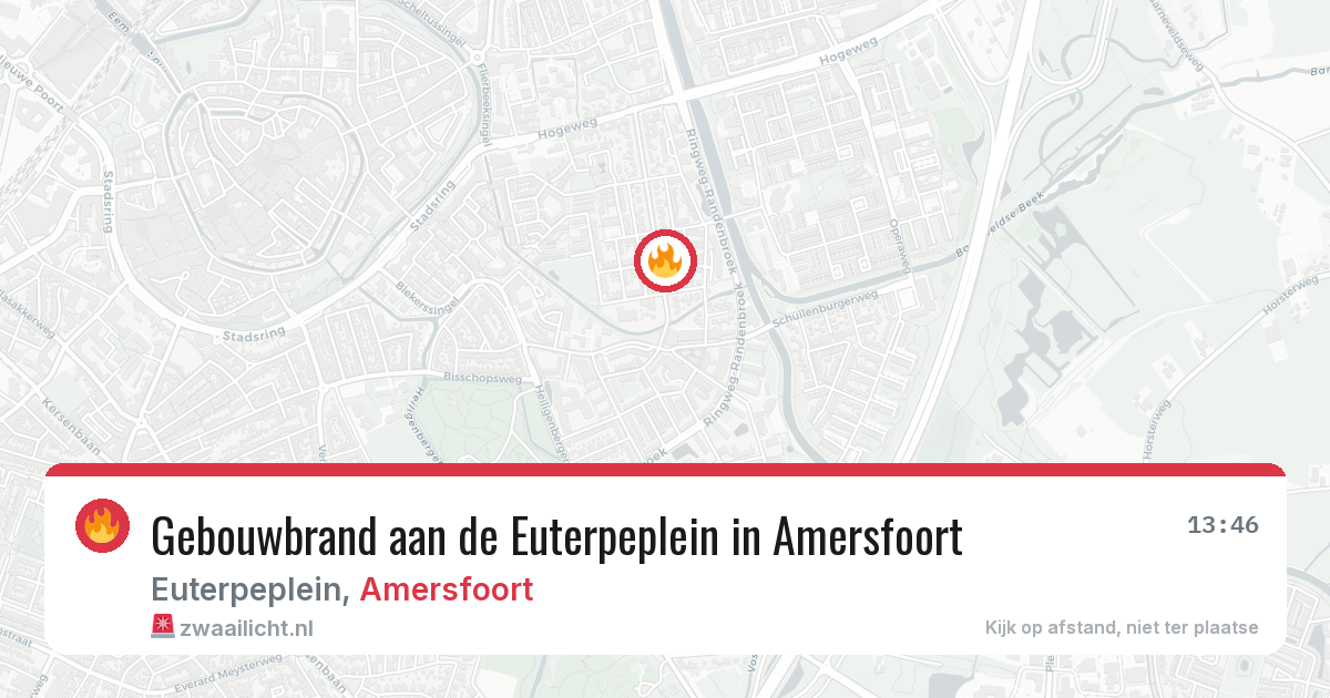 Gebouwbrand aan de Euterpeplein in Amersfoort — 14 jun 2026