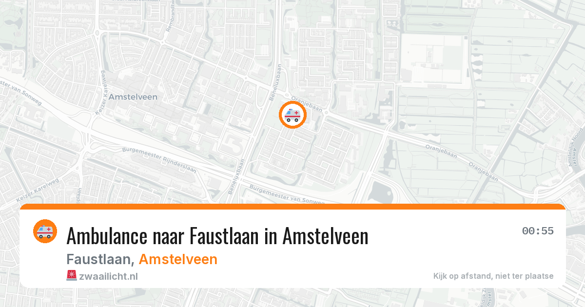 Ambulance naar Faustlaan in Amstelveen — 8 feb 2026