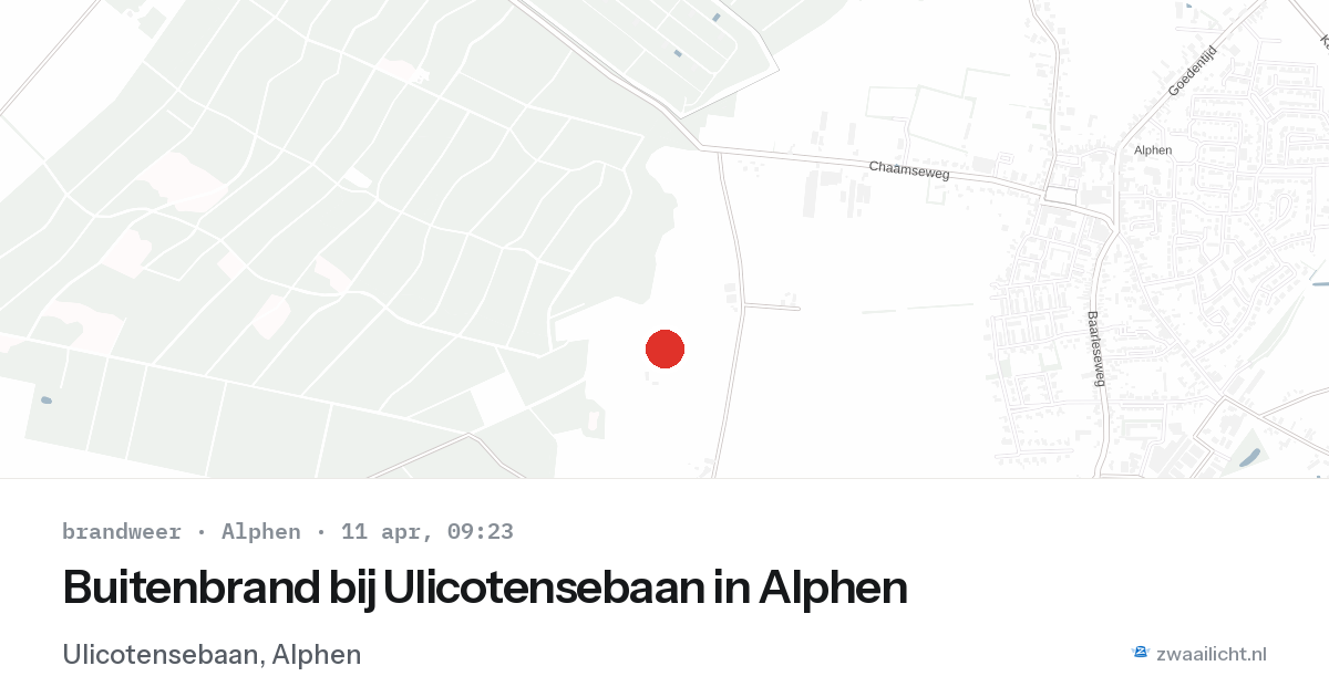 Buitenbrand bij Ulicotensebaan in Alphen — 11 apr 2026