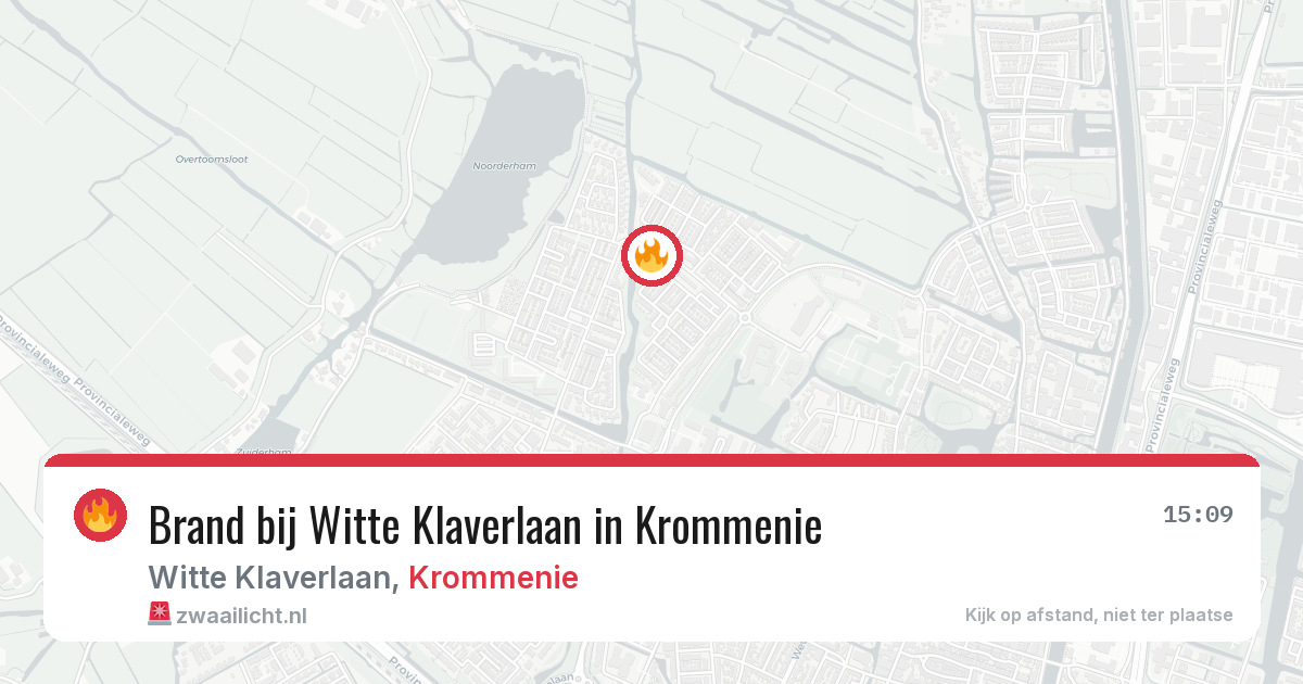 Brand bij Witte Klaverlaan in Krommenie — 27 mei 2026