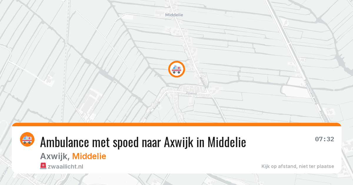 Ambulance met spoed naar Axwijk in Middelie — 2 aug 2026