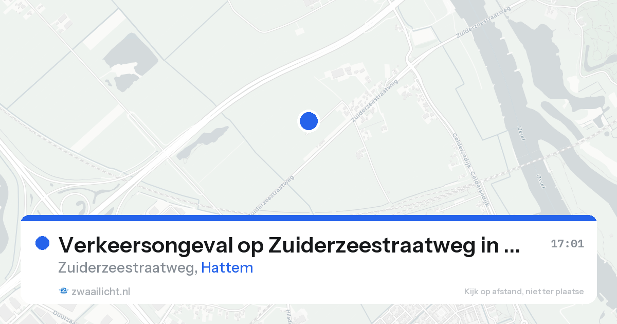 Verkeersongeval op Zuiderzeestraatweg in Hattem — 25 aug 2026