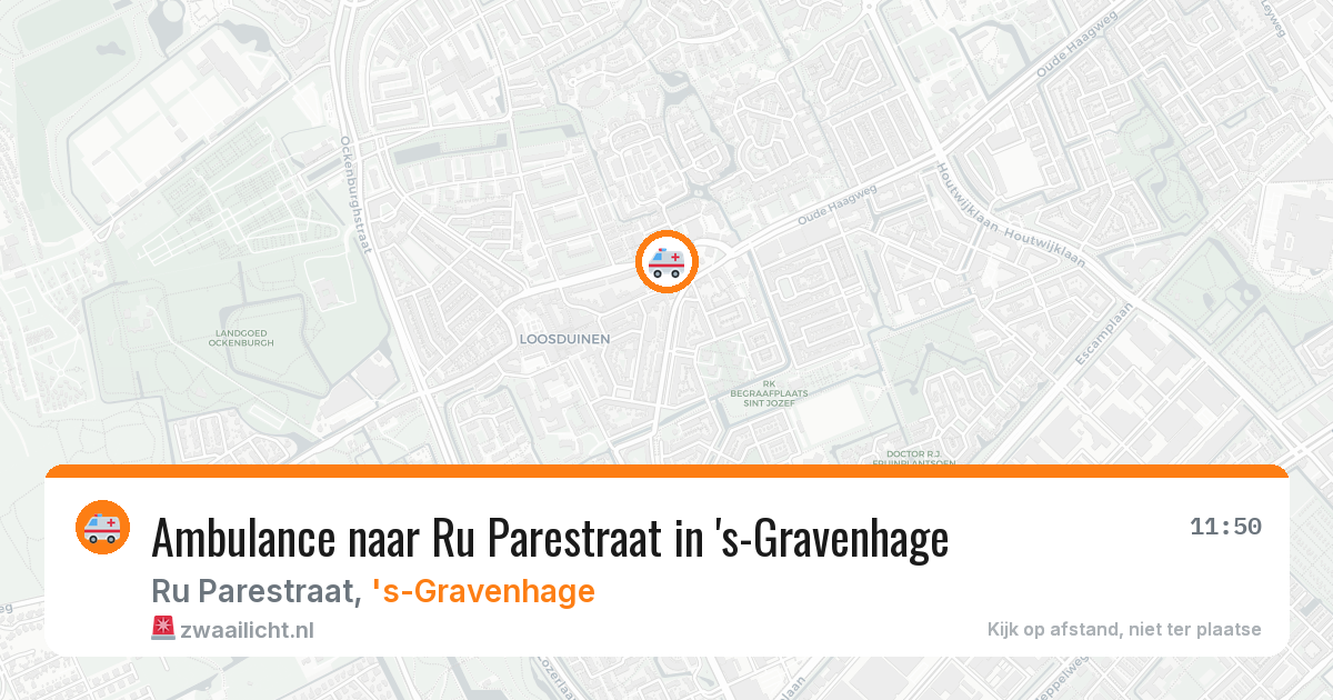 Ambulance naar Ru Parestraat in 's-Gravenhage — 16 mrt 2026