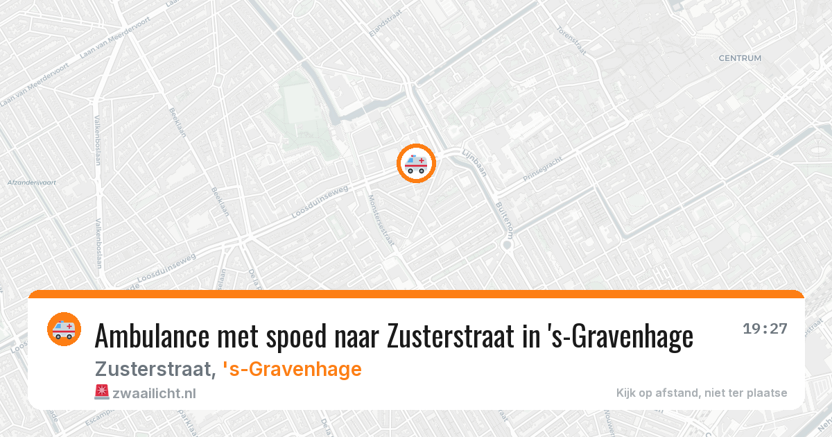 Ambulance met spoed naar Zusterstraat in 's-Gravenhage — 31 mei 2026