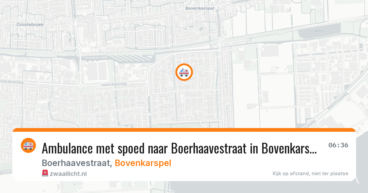 Ambulance met spoed naar Boerhaavestraat in Bovenkarspel — 23 jun 2026