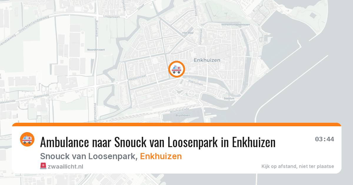 Ambulance naar Snouck van Loosenpark in Enkhuizen — 11 apr 2026