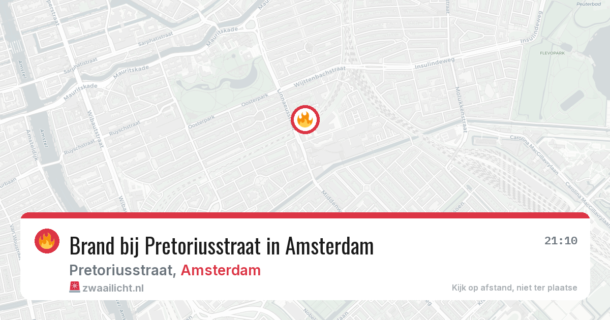 Brand bij Pretoriusstraat in Amsterdam — 4 jun 2026