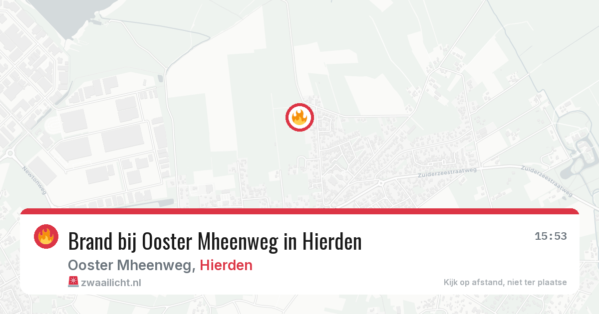 Brand bij Ooster Mheenweg in Hierden — 7 apr 2026