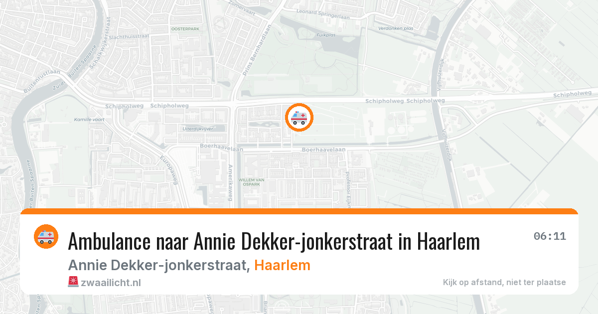 Ambulance naar Annie Dekker-jonkerstraat in Haarlem — 10 mei 2026