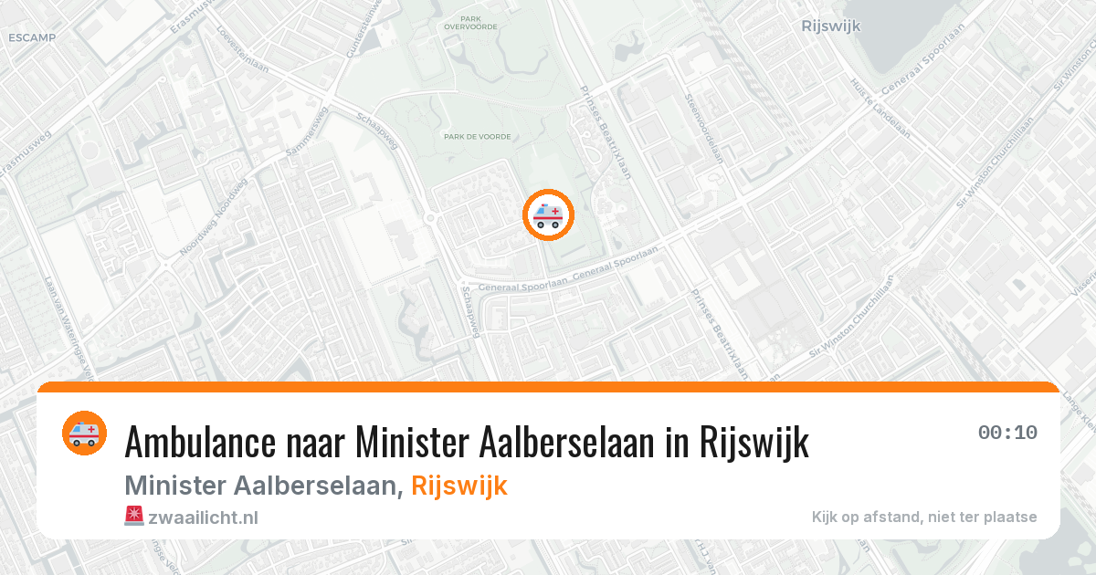 Ambulance naar Minister Aalberselaan in Rijswijk — 2 aug 2026
