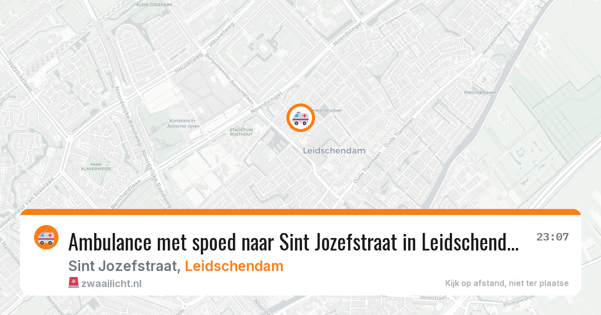 Ambulance met spoed naar Sint Jozefstraat in Leidschendam — 3 aug 2026