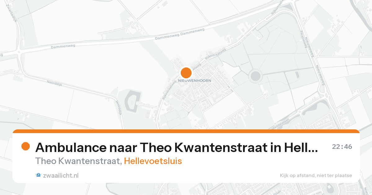 Ambulance naar Theo Kwantenstraat in Hellevoetsluis — 24 aug 2026