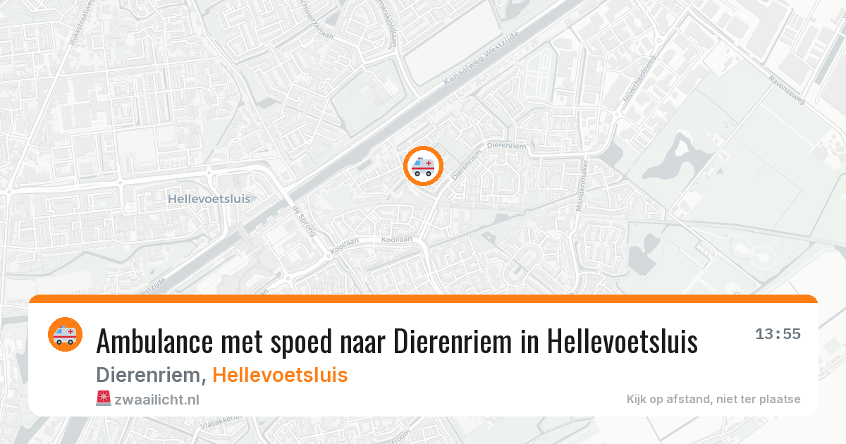 Ambulance met spoed naar Dierenriem in Hellevoetsluis — 30 jul 2026