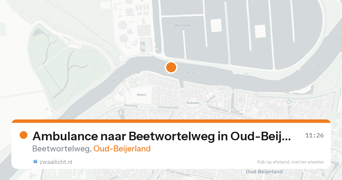 Ambulance naar Beetwortelweg in Oud-Beijerland — 17 aug 2026
