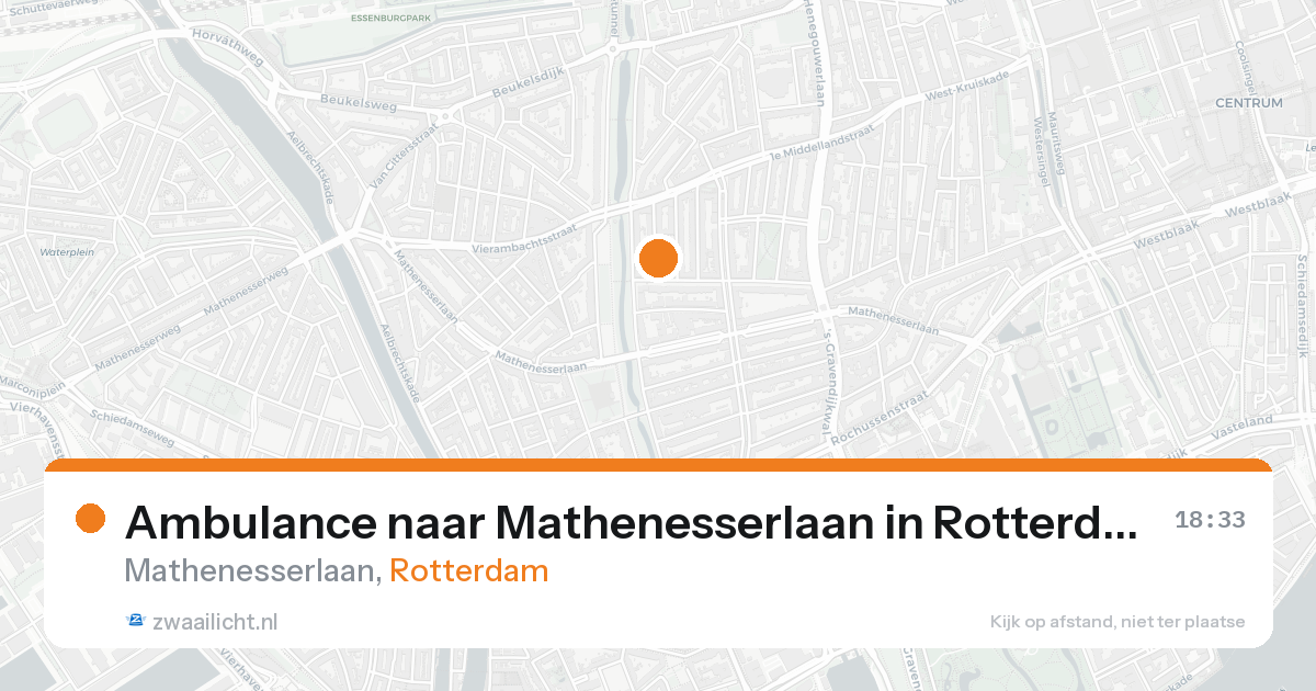 Ambulance naar Mathenesserlaan in Rotterdam — 18 aug 2026