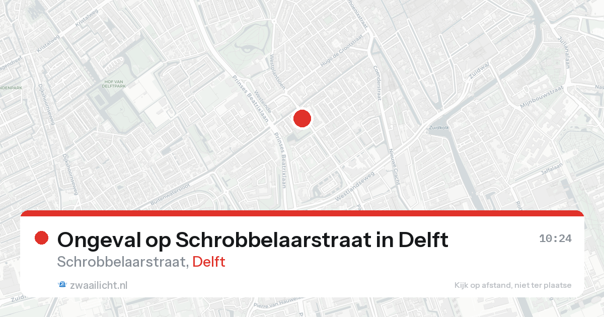 Ongeval op Schrobbelaarstraat in Delft — 19 aug 2026
