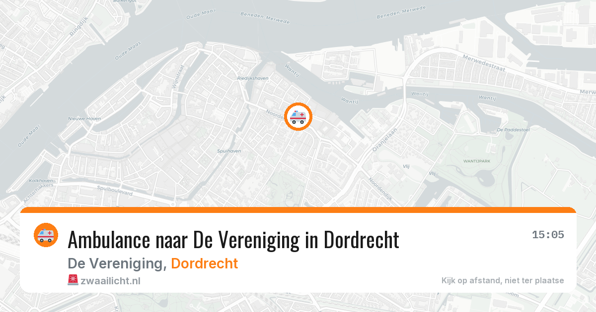Ambulance naar De Vereniging in Dordrecht — 19 mrt 2026
