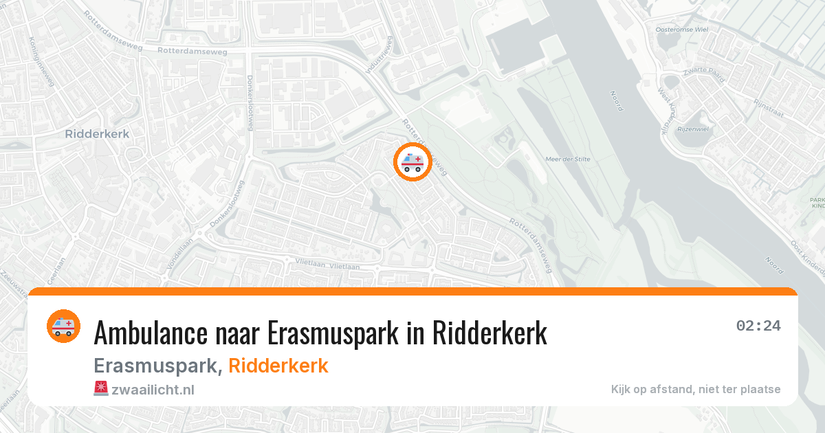 Ambulance naar Erasmuspark in Ridderkerk — 5 jul 2026