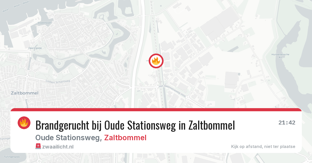 Brandgerucht bij Oude Stationsweg in Zaltbommel — 7 apr 2026