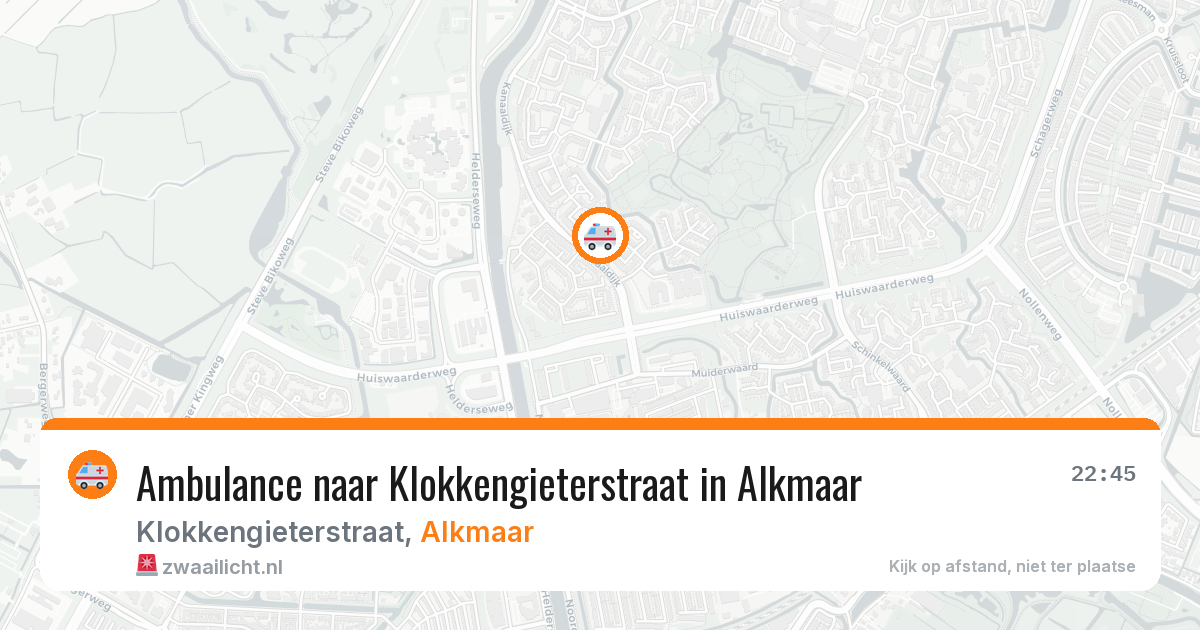 Ambulance naar Klokkengieterstraat in Alkmaar — 15 jul 2026