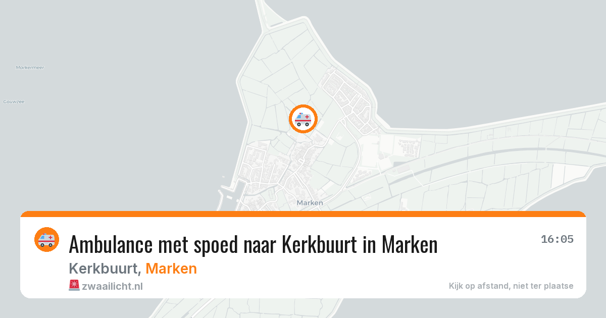 Ambulance met spoed naar Kerkbuurt in Marken — 21 jun 2026