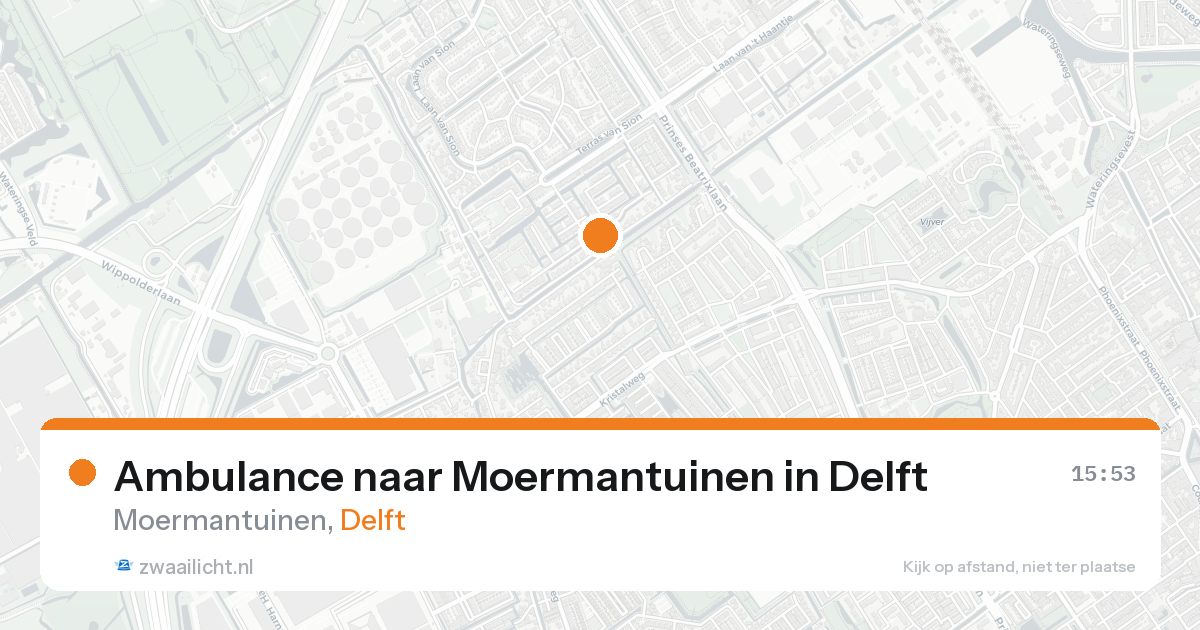 Ambulance naar Moermantuinen in Delft — 22 aug 2026