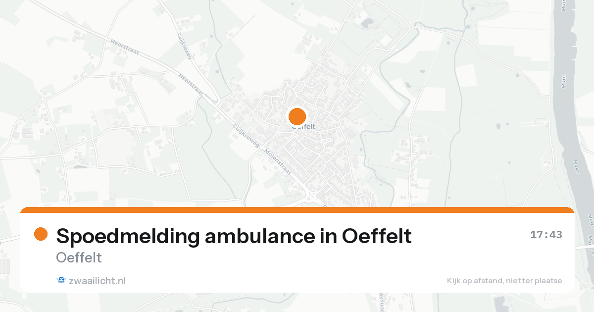 Spoedmelding ambulance in Oeffelt — 13 aug 2026