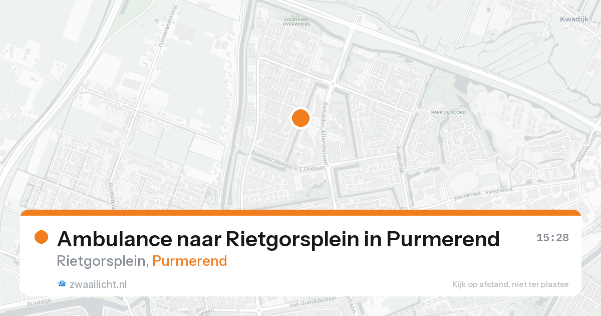 Ambulance naar Rietgorsplein in Purmerend — 21 aug 2026