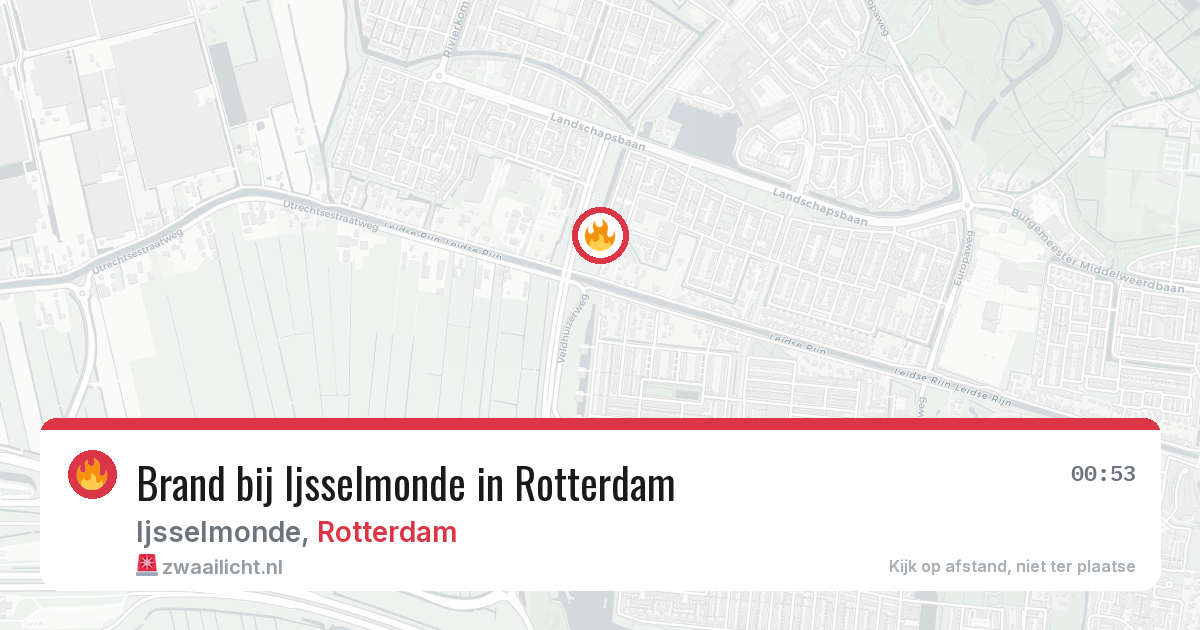 Brand bij Ijsselmonde in Rotterdam — 11 aug 2026