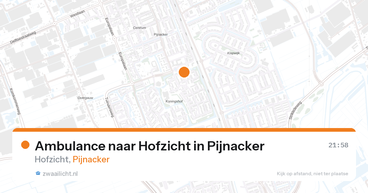 Ambulance naar Hofzicht in Pijnacker — 12 mrt 2026